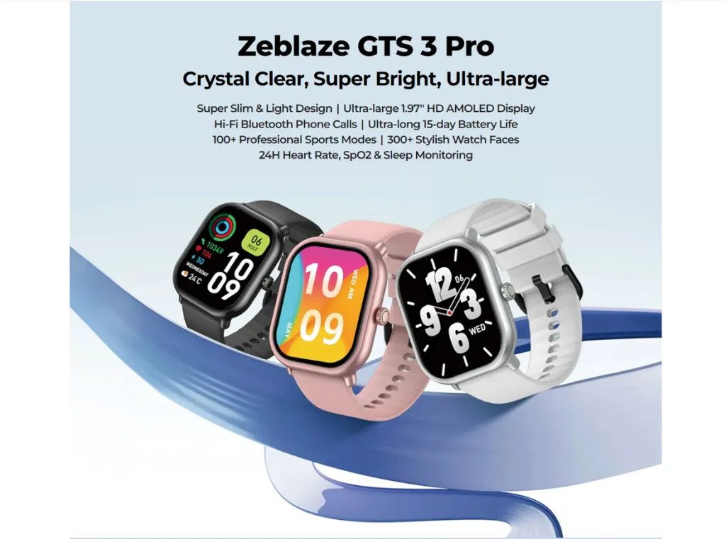 Zeblaze GTS 3 Pro Smart Watch Amoled Display 