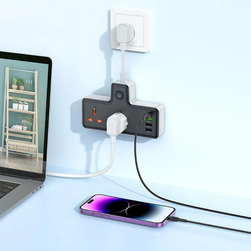 Hoco AC12A 2500W Power Strip Sockets 