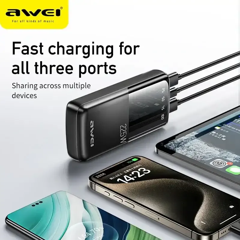 Awei P13K 22.5W Powerbank 20000mah Fast Charging 