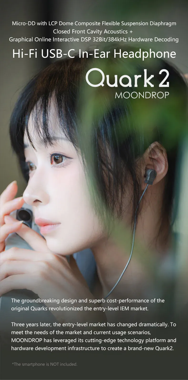 MOONDROP QUARK 2 Dynamic Driver In-Ear Headphone
