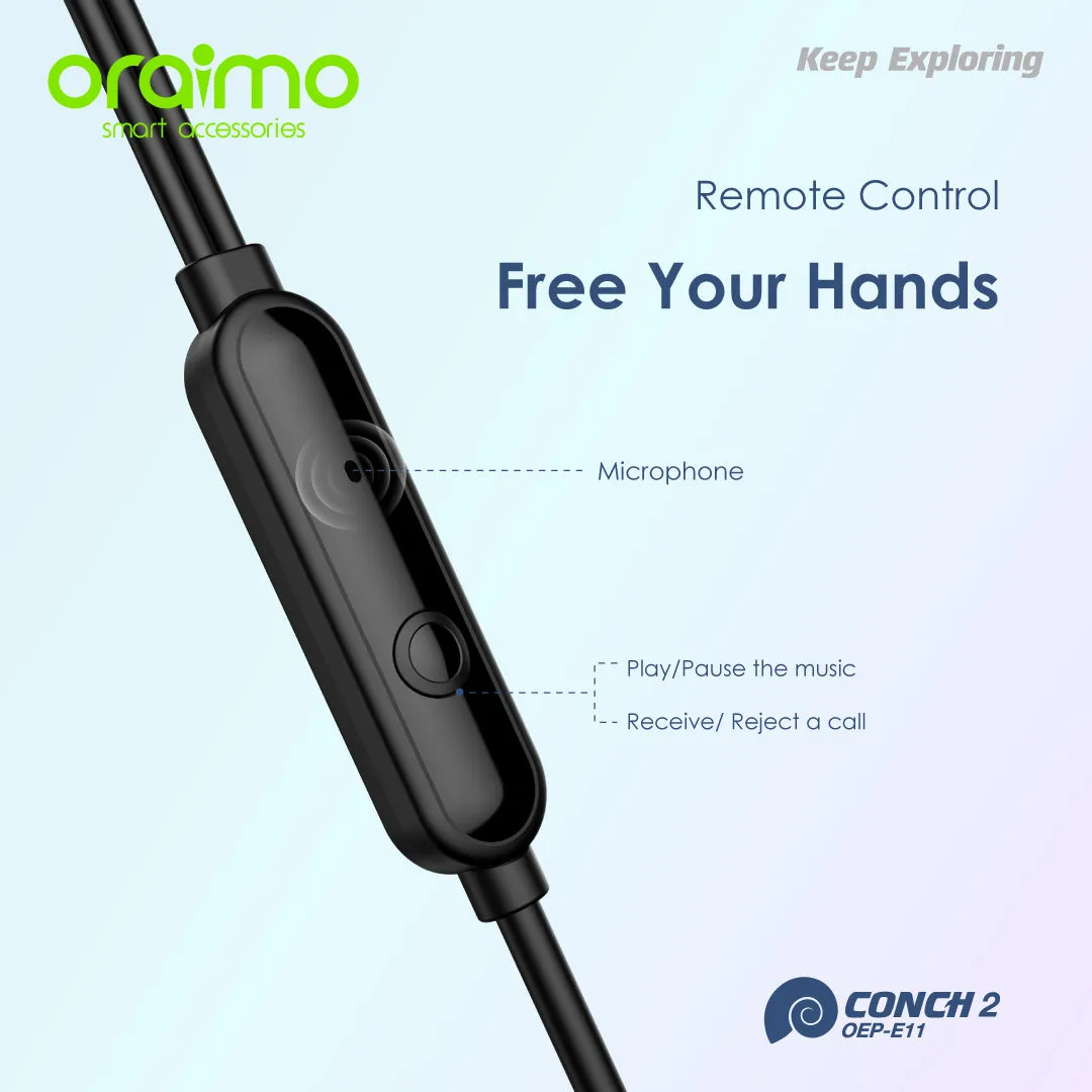 Oraimo OEP-E11 Conch 2 In-Ear Wired Headphones
