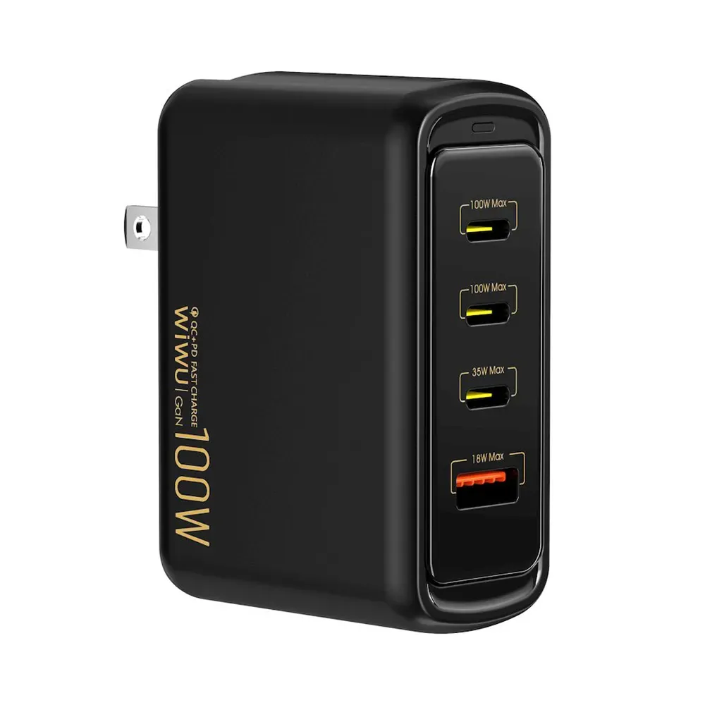 WiWU PD 100W GaN Wall Charger With Universal Travel US EU UK Plug WiWU PD 100W GaN Wall Charger With Universal Travel US EU UK Plug