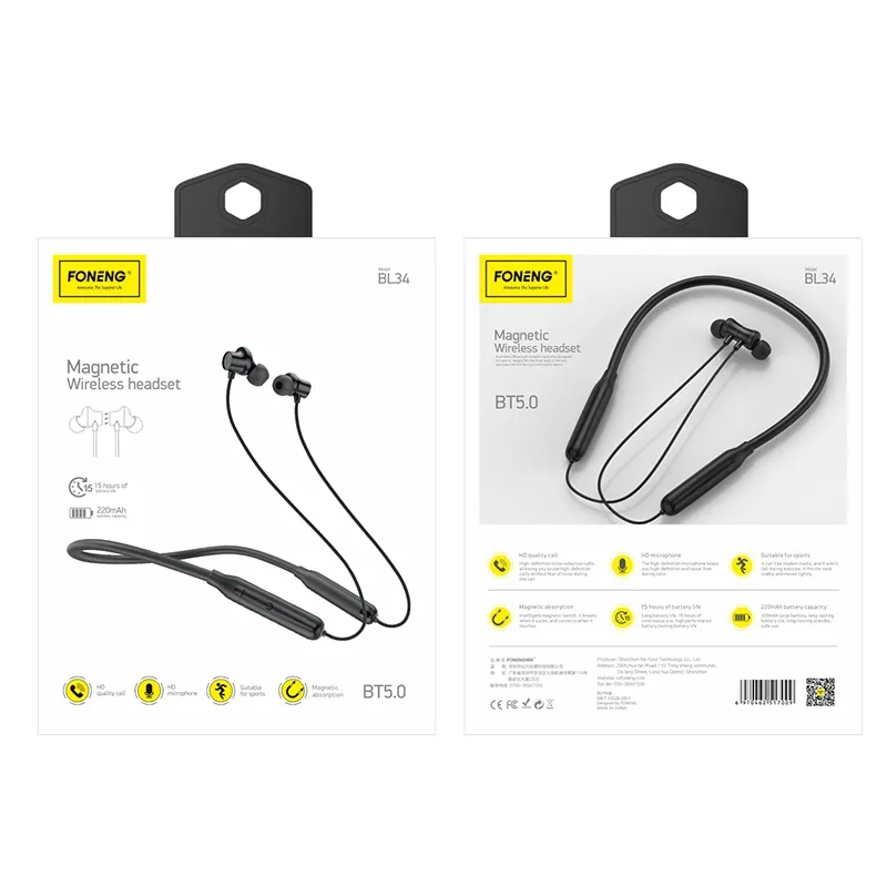 FONENG BL34 Neckband Bluetooth Earphone