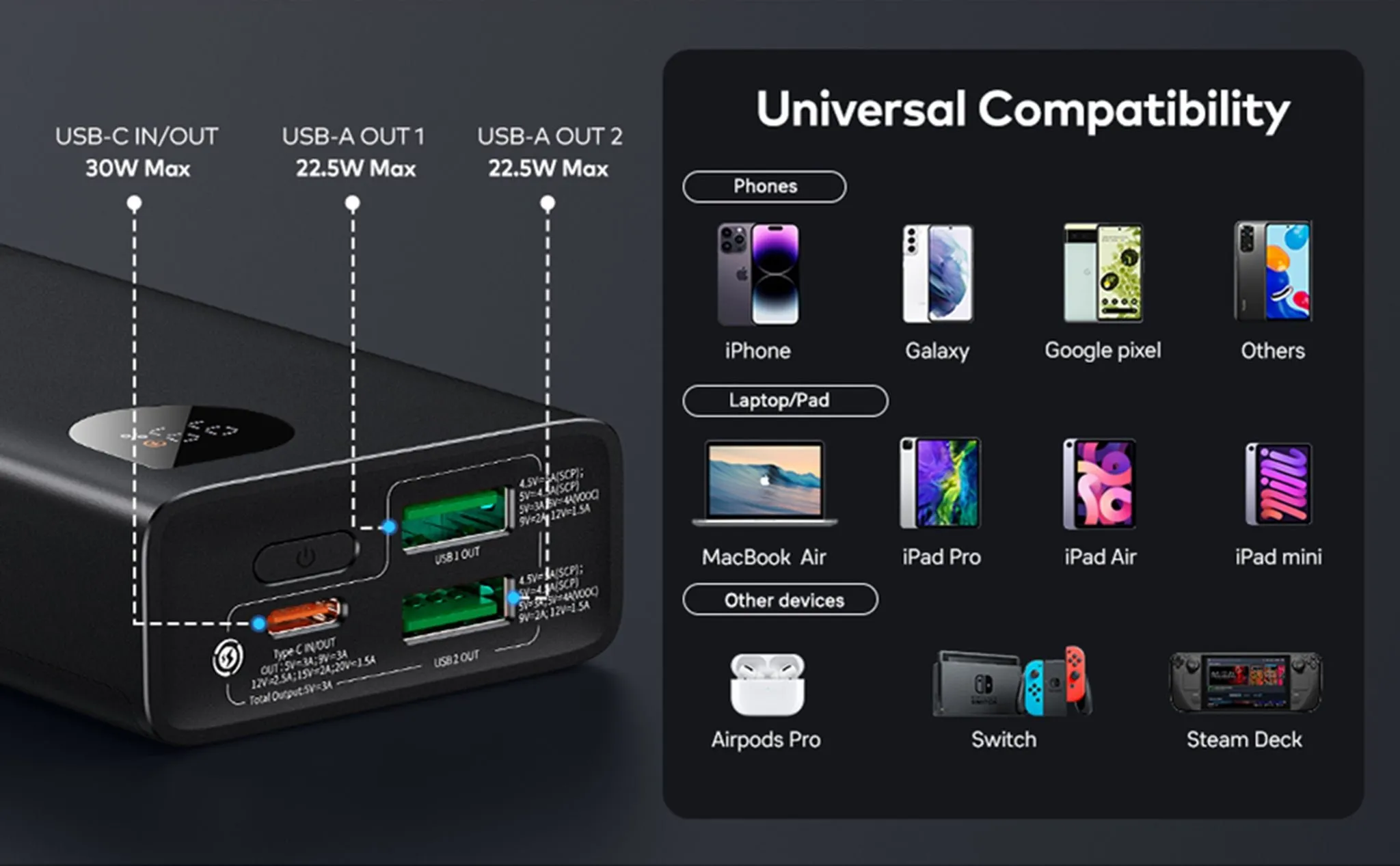 Baseus Adaman2 30W 20000mAh VOOC Power Bank