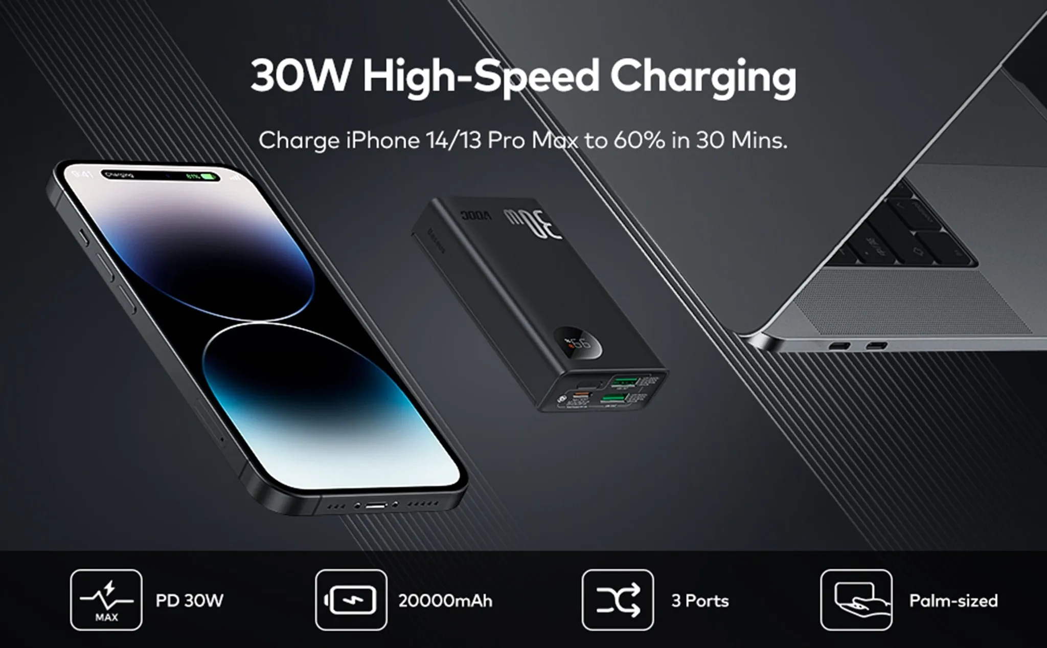 Baseus Adaman2 30W 20000mAh VOOC Power Bank