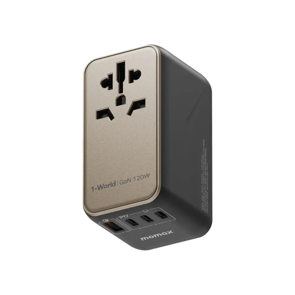 Momax 1-World 140W/120W Universal 4-Port Travel GaN Charger Momax 1-World 140W/120W Universal 4-Port Travel GaN Charger