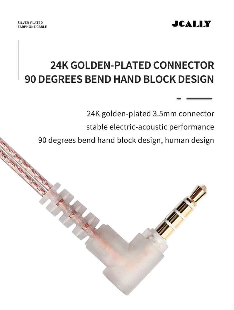 Jcally PJ2+ PJ2 5N OFC Earphone Upgraded Cable With Mic 0.78 Pin