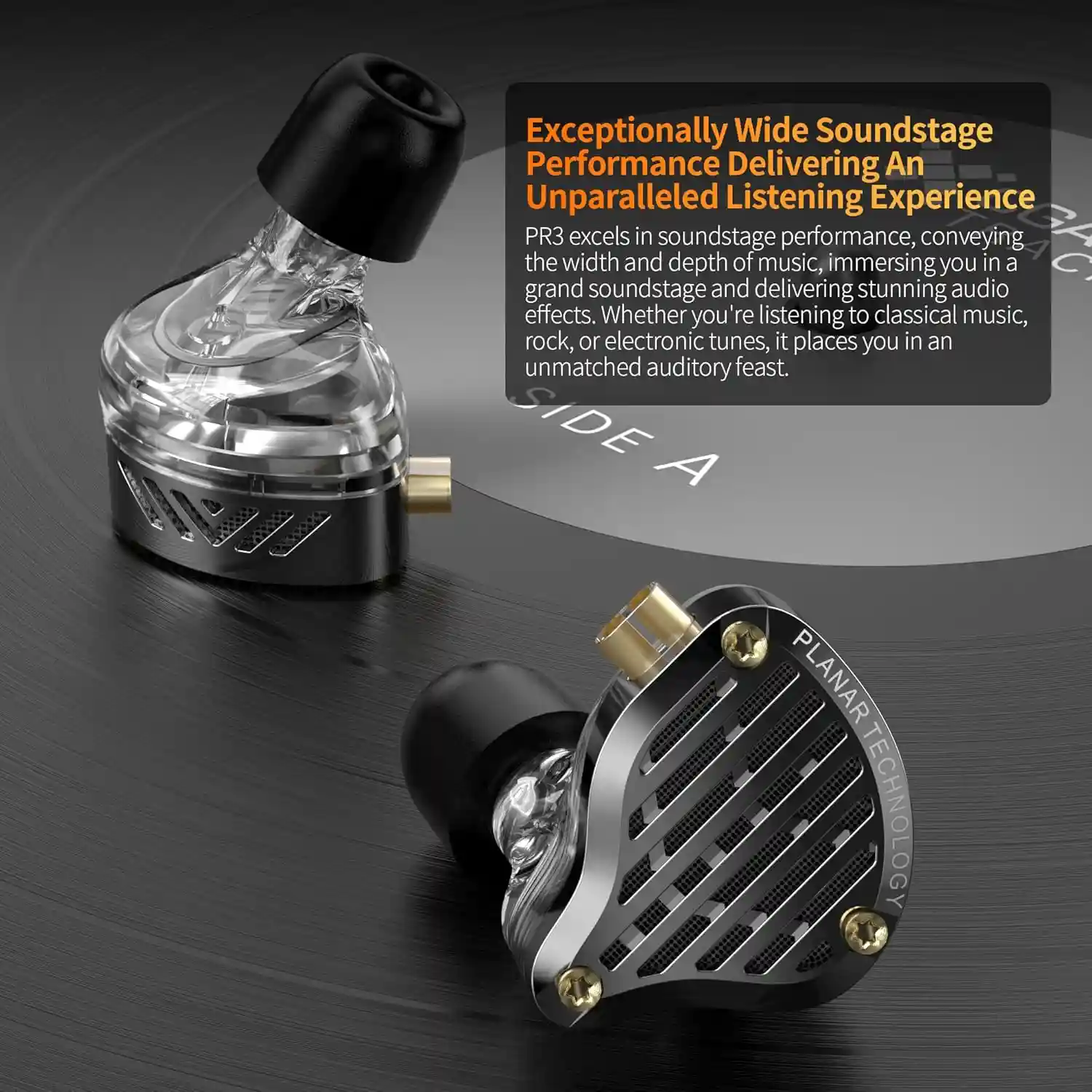 KZ PR3 Earphones 13.2MM Planar Driver in Ear Monitor Headphones