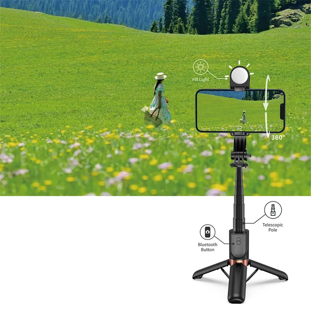 WiWU Wi-SE011 Fill Light Mini Selfie Stick