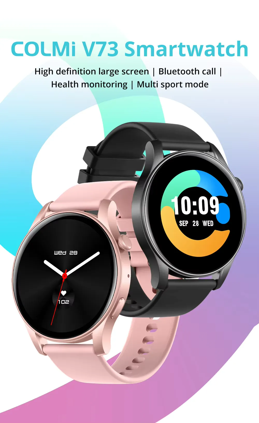 Colmi V73 AMOLED Display Smart Watch 