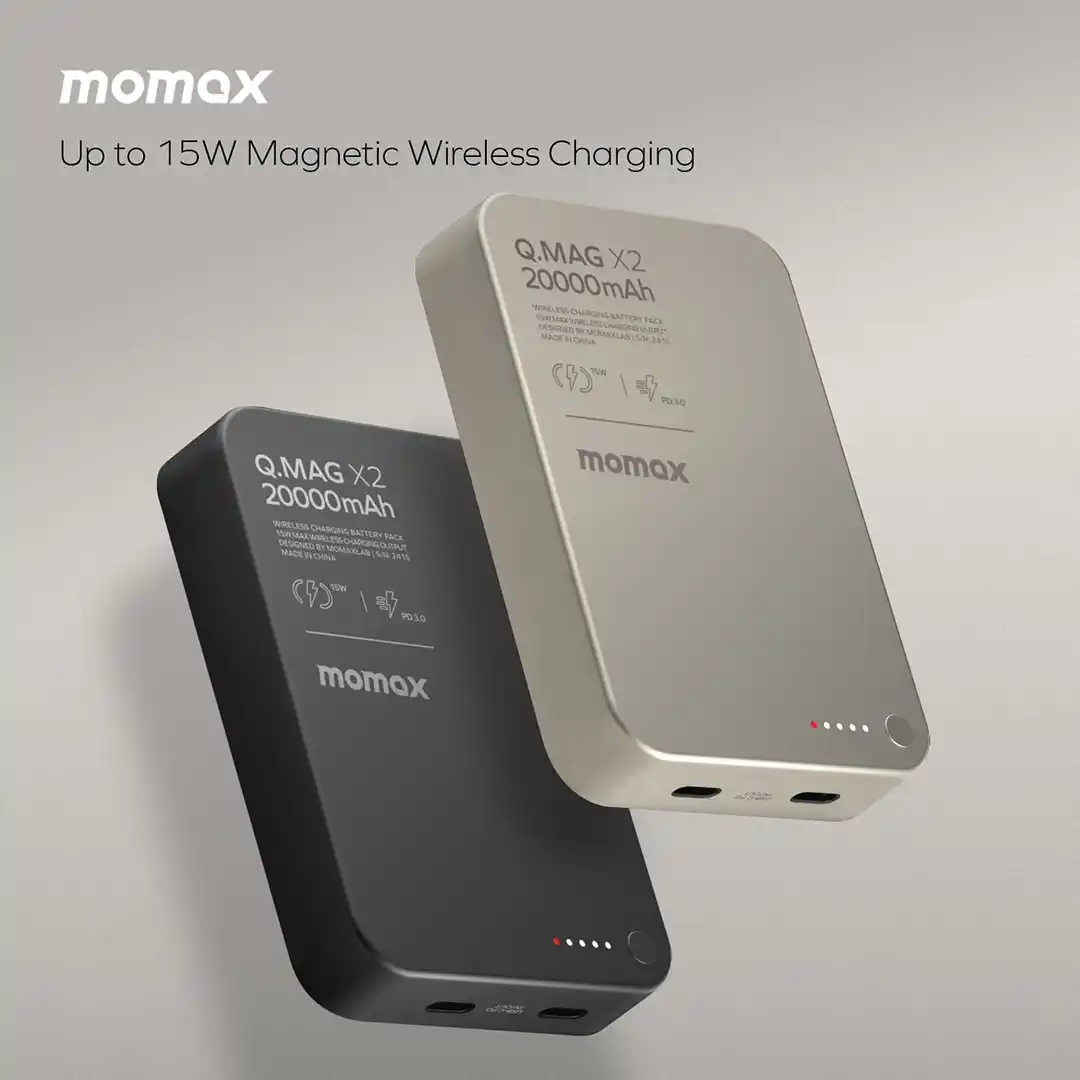 Momax Q.Mag X2 20000mAh Magnetic Wireless Power Bank 