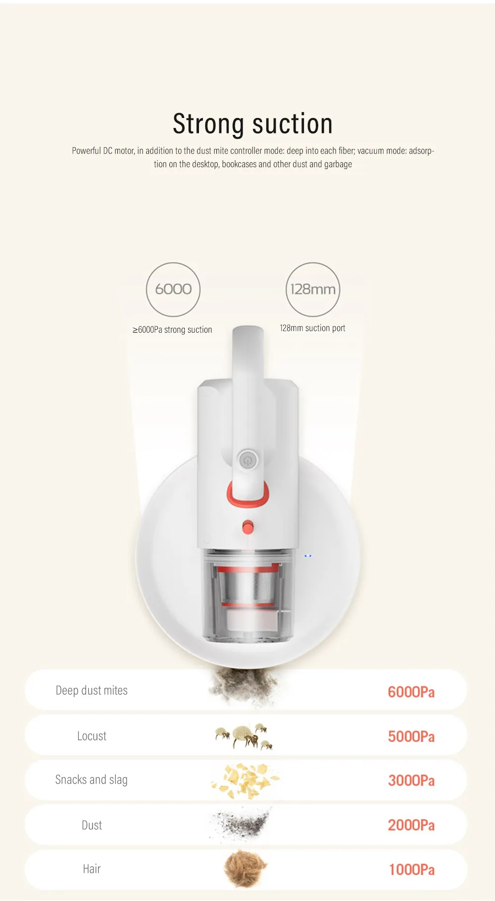 Deerma CM1900 Cordless Dust Mite Vacuum Cleaner