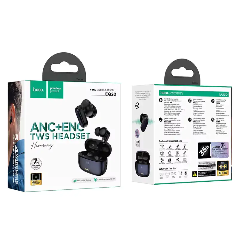 HOCO EQ20 ANC ENC Noise Cancellation Bluetooth Earbuds