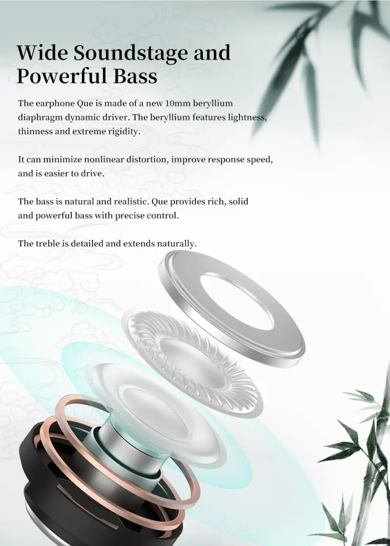 Sivga Que 10mm Beryllium Diaphragm Dynamic Driver In-Ear Earphone