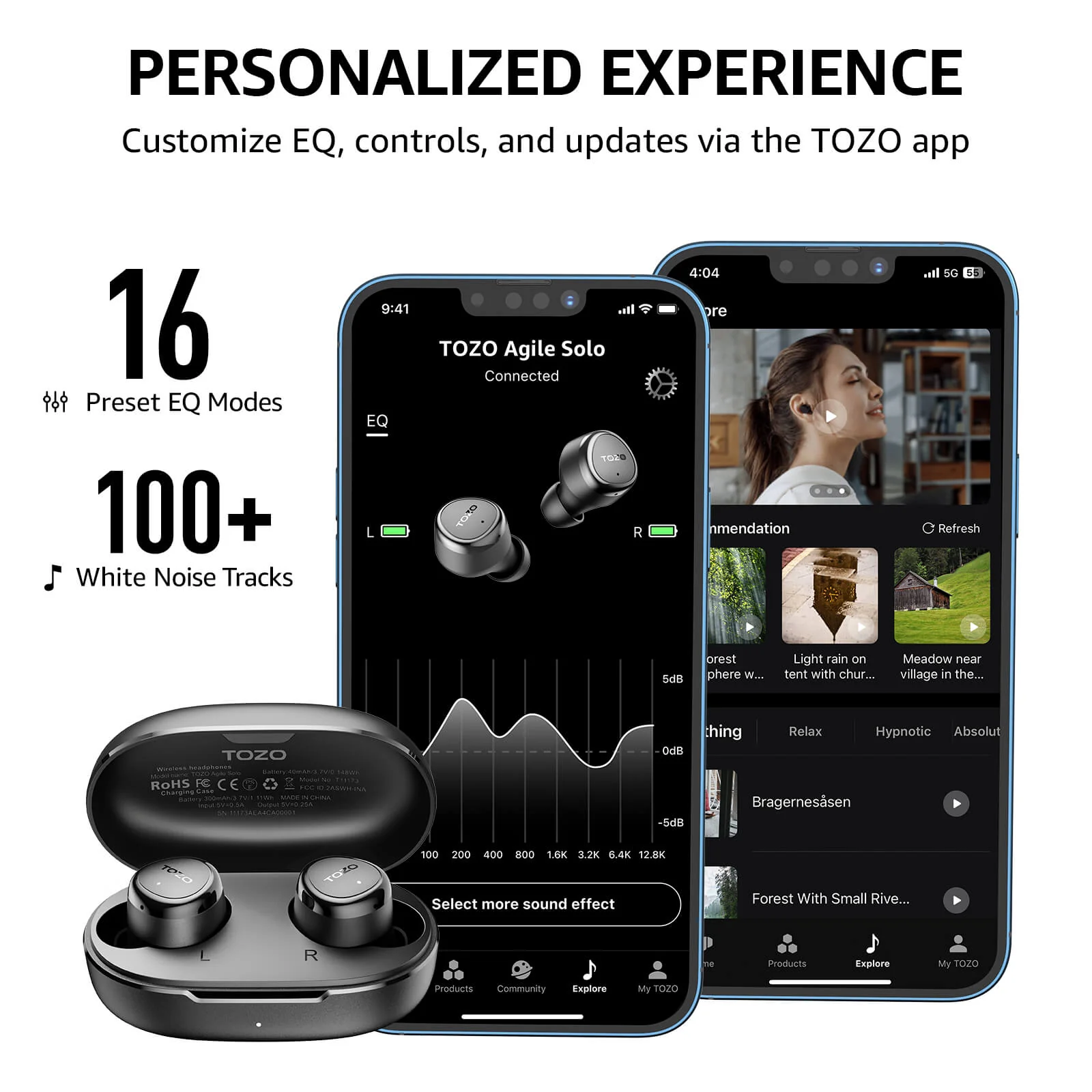 TOZO Agile Solo Ultra lightweight TWS Earbuds