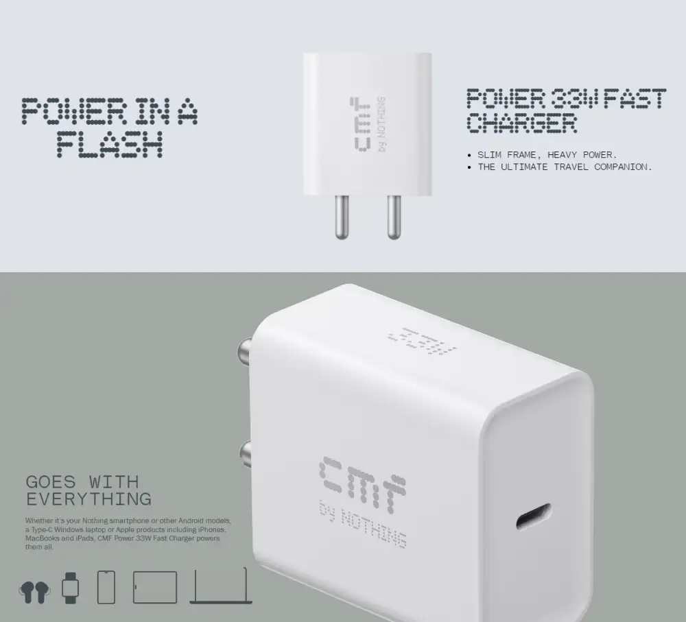 CMF by Nothing 33W Quick Charge 3A Wall Charger