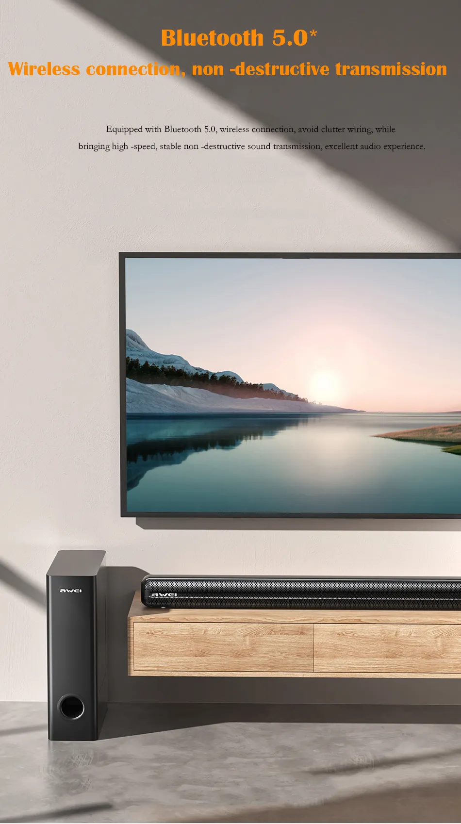Awei Y520 Home Theater Bluetooth Soundbar Speaker