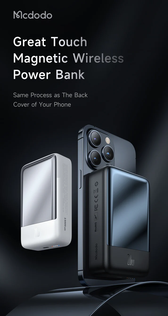 Mcdodo MC-502 20W Magnetic Magsafe Wireless 20000mAh Power Bank