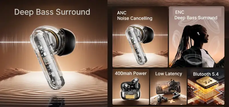 Awei TA12 ANC TWS Earbuds Ture Wireless Noise Cancelling