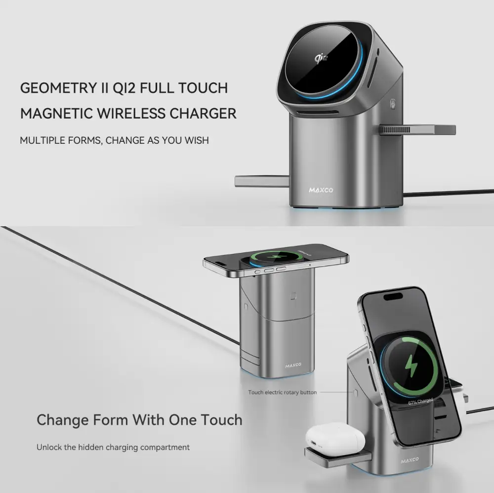 Maxco Mw15 Geometry Ii Qi2 Magnetic Wireless Charger