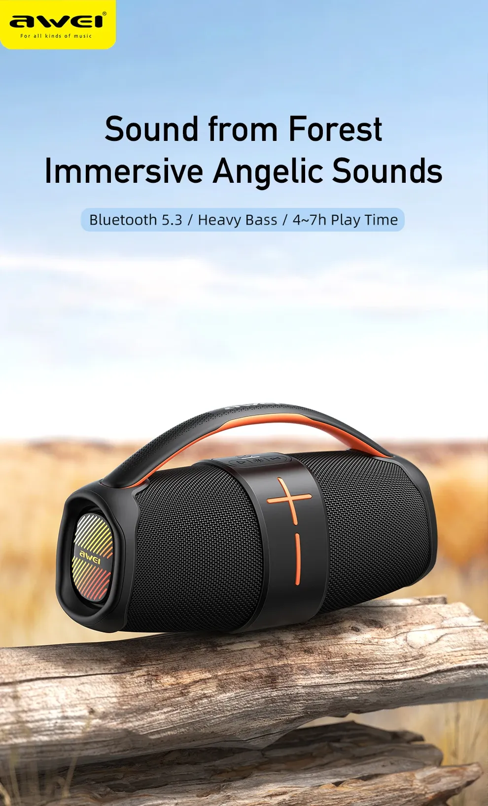 Awei Y887 Portable TWS Balanced Bass Outdoor Speaker