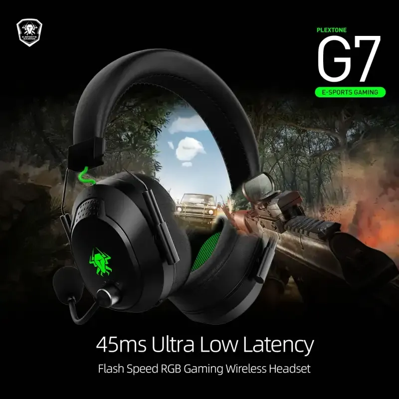 Plextone G7 Gaming Headphones RGB 50mm Drivers ENC
