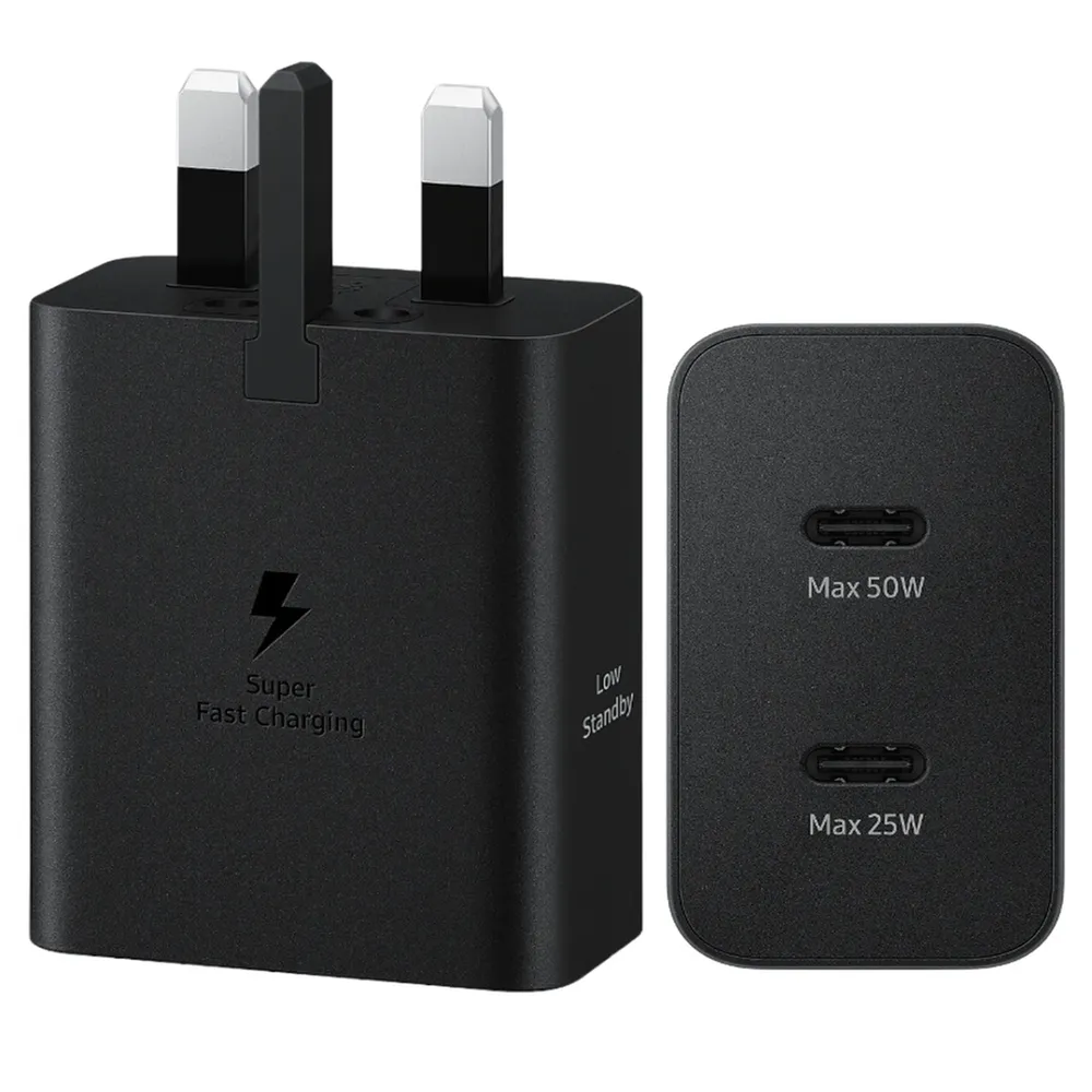 Samsung 50W Duo Power Adapter with USB-C 5A Cable UK Plug
