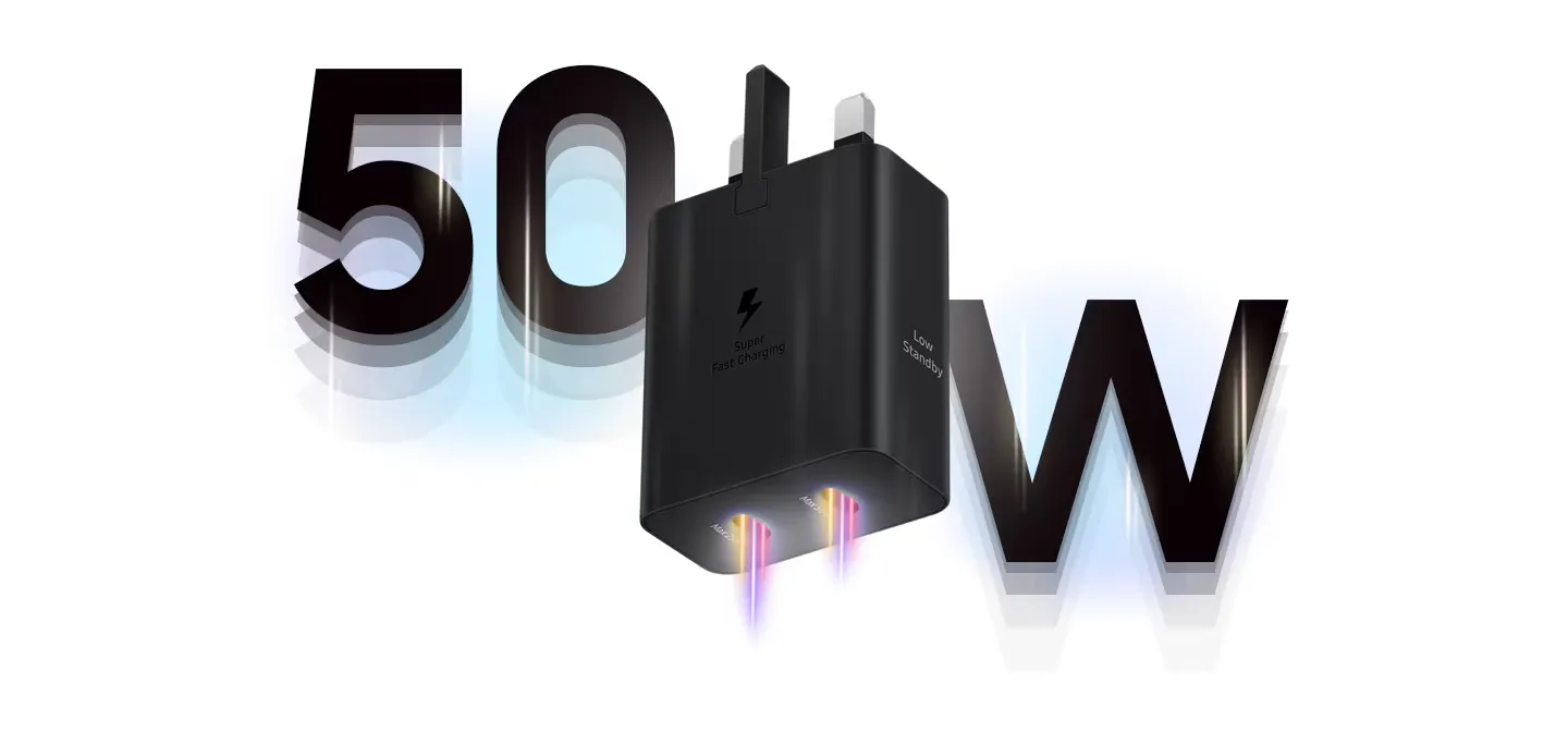 Samsung 50W Duo Power Adapter with USB-C 5A Cable UK Plug
