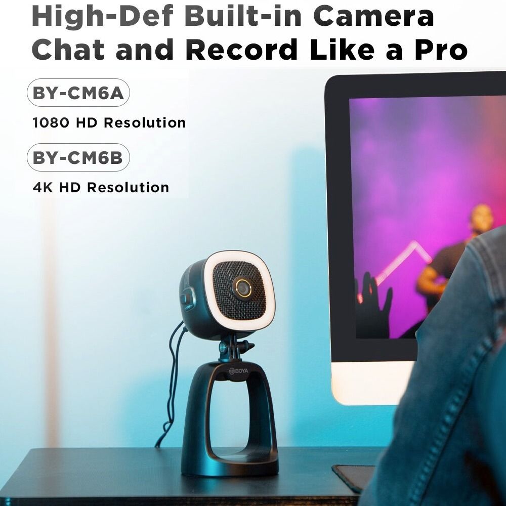 Boya BY-CM6B All-in-one USB Microphone With 4k UHD Camera