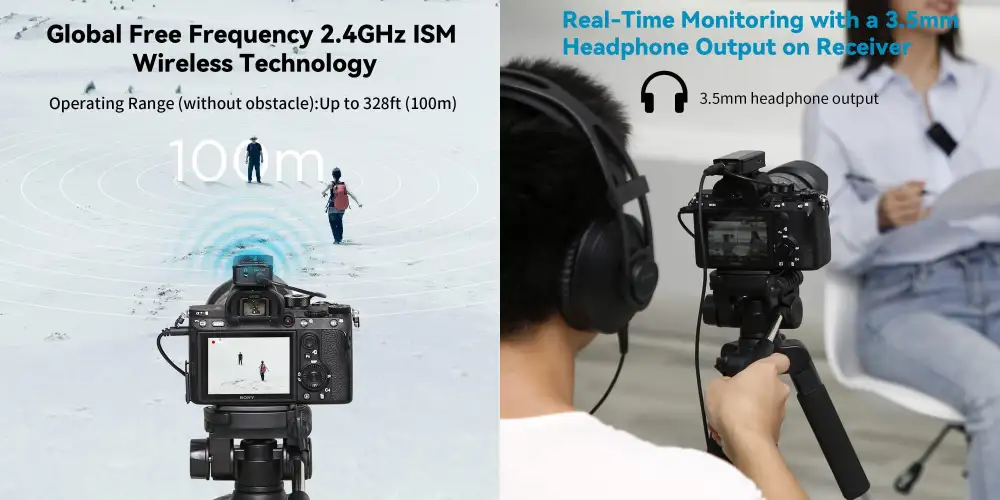 BOYA BY-XM6-K1 2.4GHz Ultra-compact Wireless Microphone System Kit
