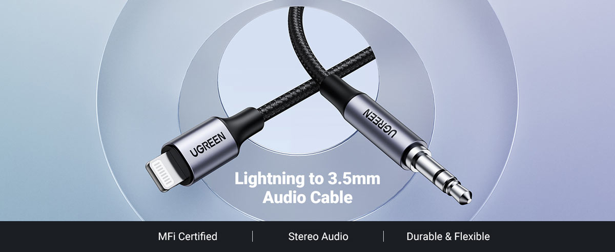Ugreen US315 (70862) Lightning to 3.5mm Audio Cable – 2M