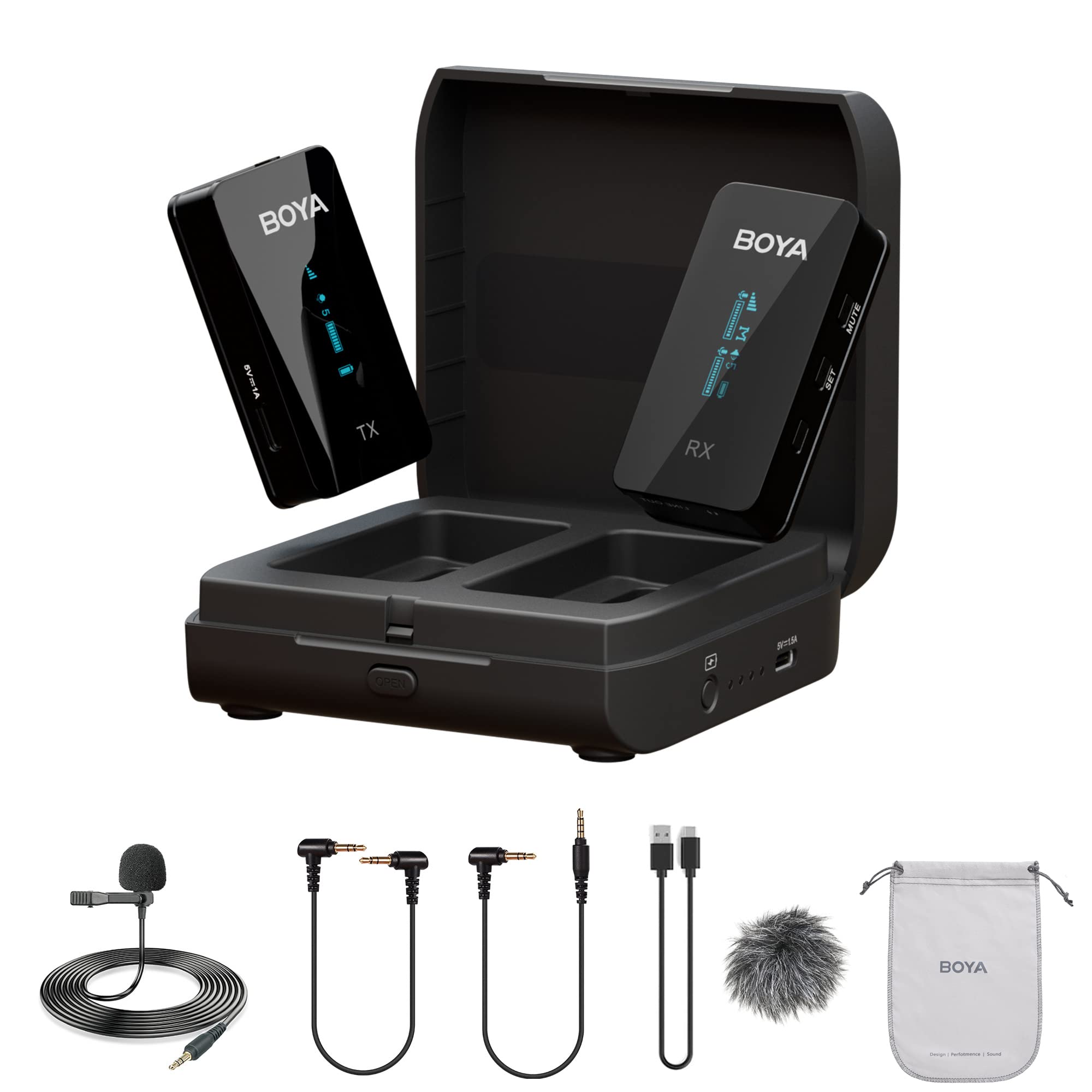 BOYA BY-XM6-K1 2.4GHz Ultra-compact Wireless Microphone System Kit
