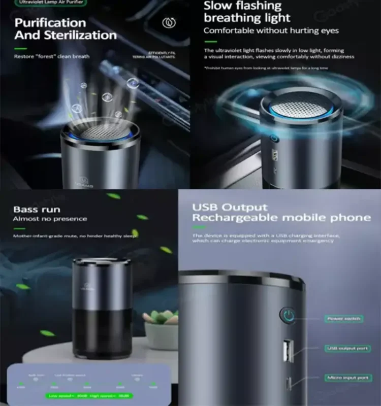 USAMS US-ZB169 Portable UVC Air Purifier