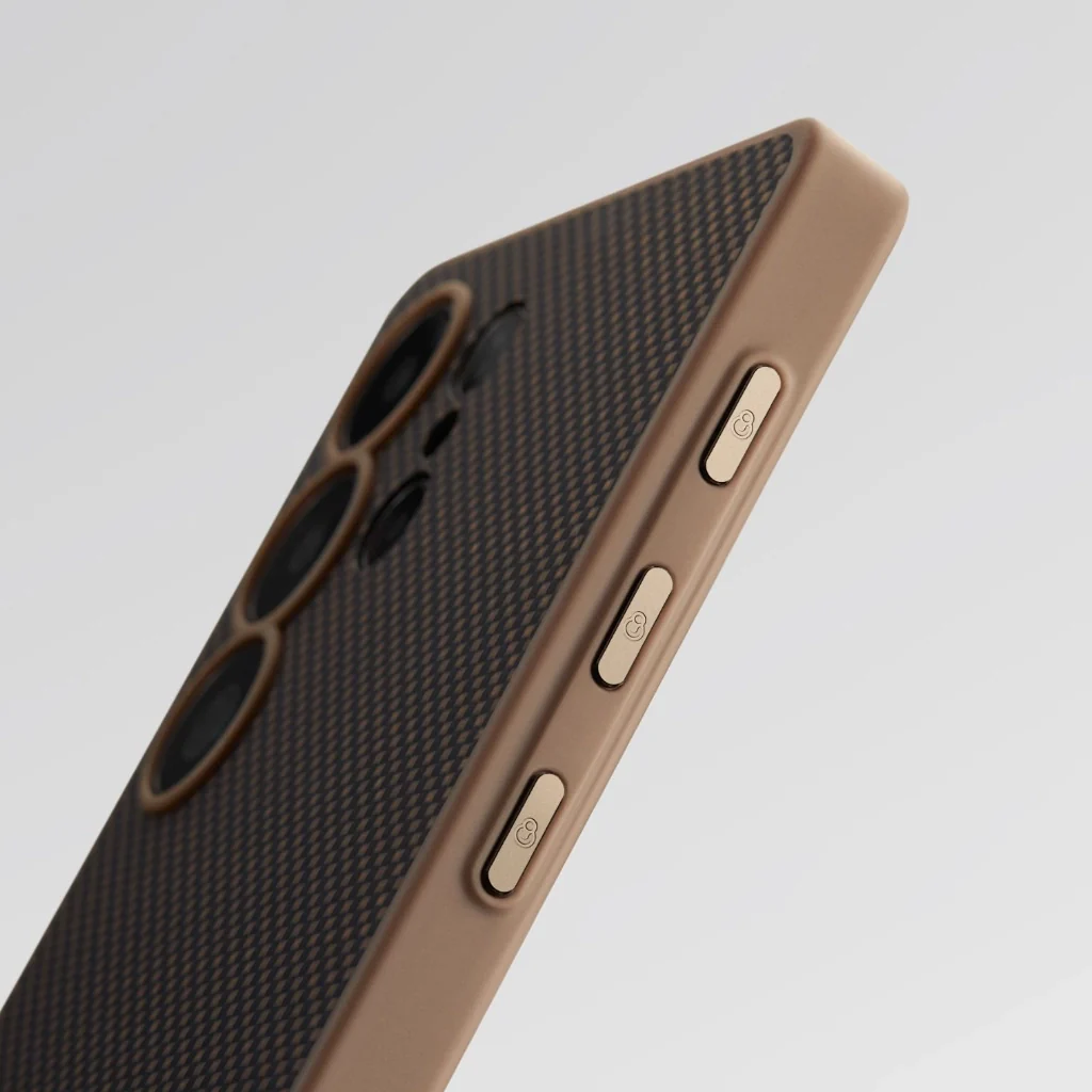 PITAKA PinButton Case for Samsung Galaxy S25 Ultra – Black/Gold