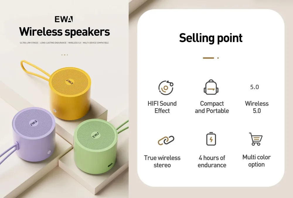 EWA A127 Metal Mini Bluetooth Speaker
