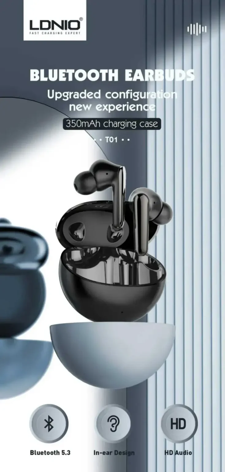 LDNIO T01 Wireless Stereo BT Earbud In-Ear TWS