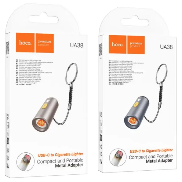 HOCO UA38 USB-C To Cigarette Lighter Metal Adapter