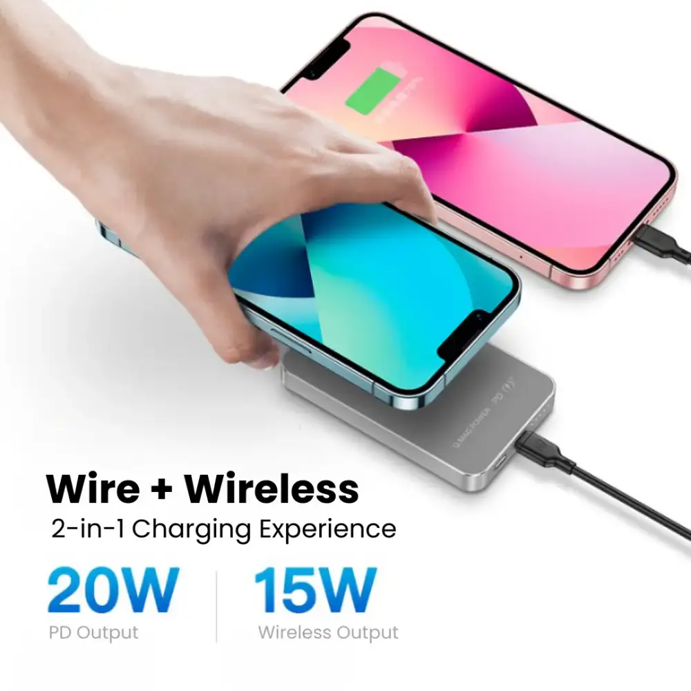 MOMAX IP107 Q.MAG Power7 10000mAh Magnetic Wireless Charger Power Bank