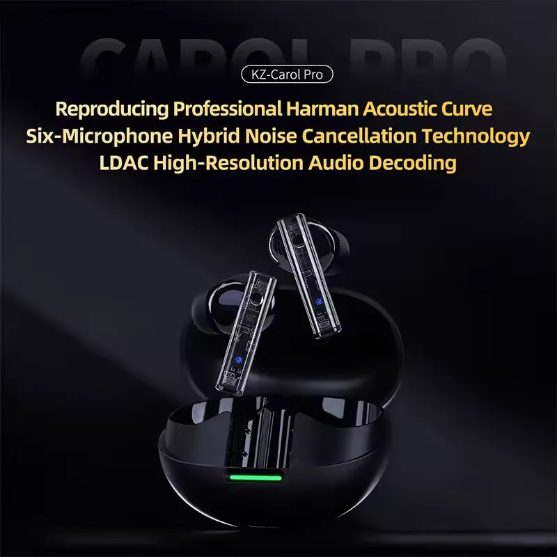 KZ Carol Pro LDAC 6 MIC 55db ANC True Wireless Earbuds 
