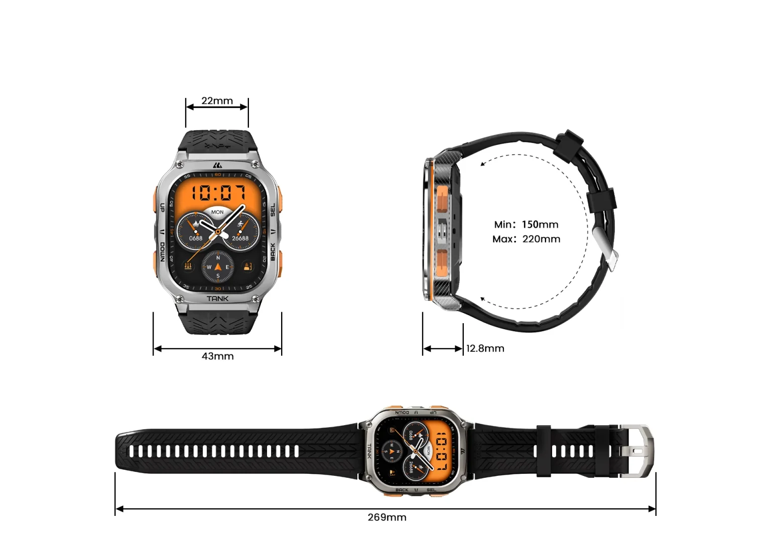 Kospet Tank M3 Ultra Dual GPS Rugged Smart Watch
