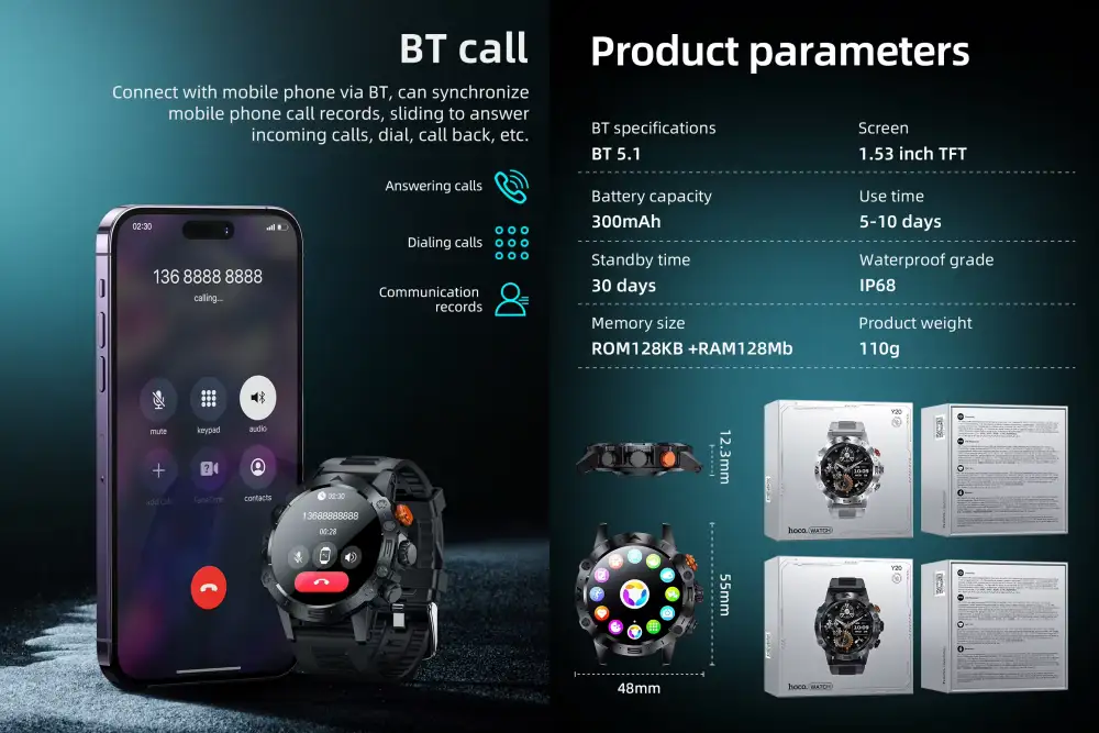 Hoco Y20 Sports Smart Watch
