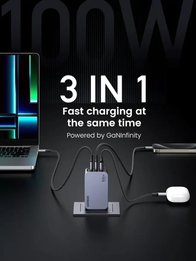 UGREEN 25874 Nexode Pro 100W 3 Port GaN Fast Charger Set EU (X757)
