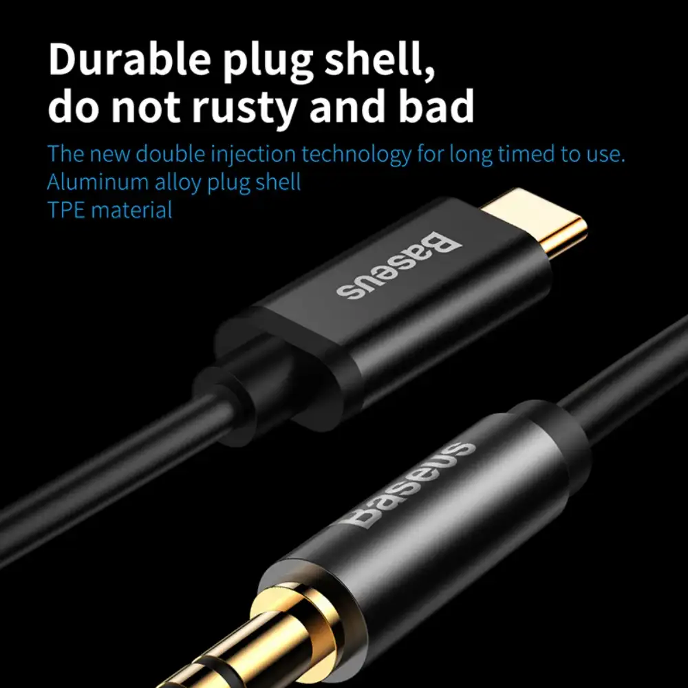 Baseus Type C Male To 3.5 Male Digital Audio Cable 1.2 M (CAM01-01)