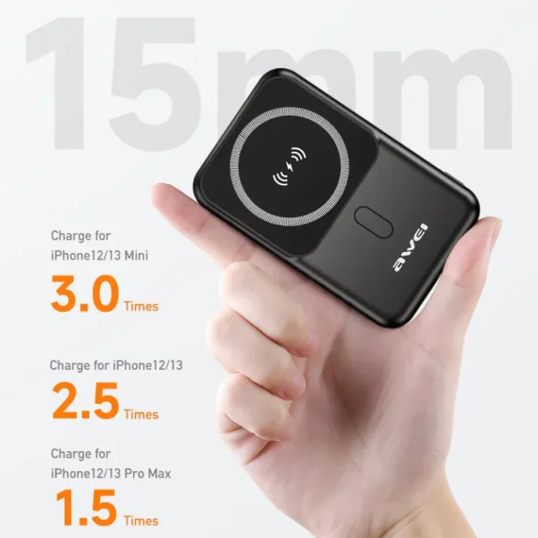 AWEI P139K 10000mAh Fast Charging 22.5W Power Bank 15W Wireless Magnetic With Stand