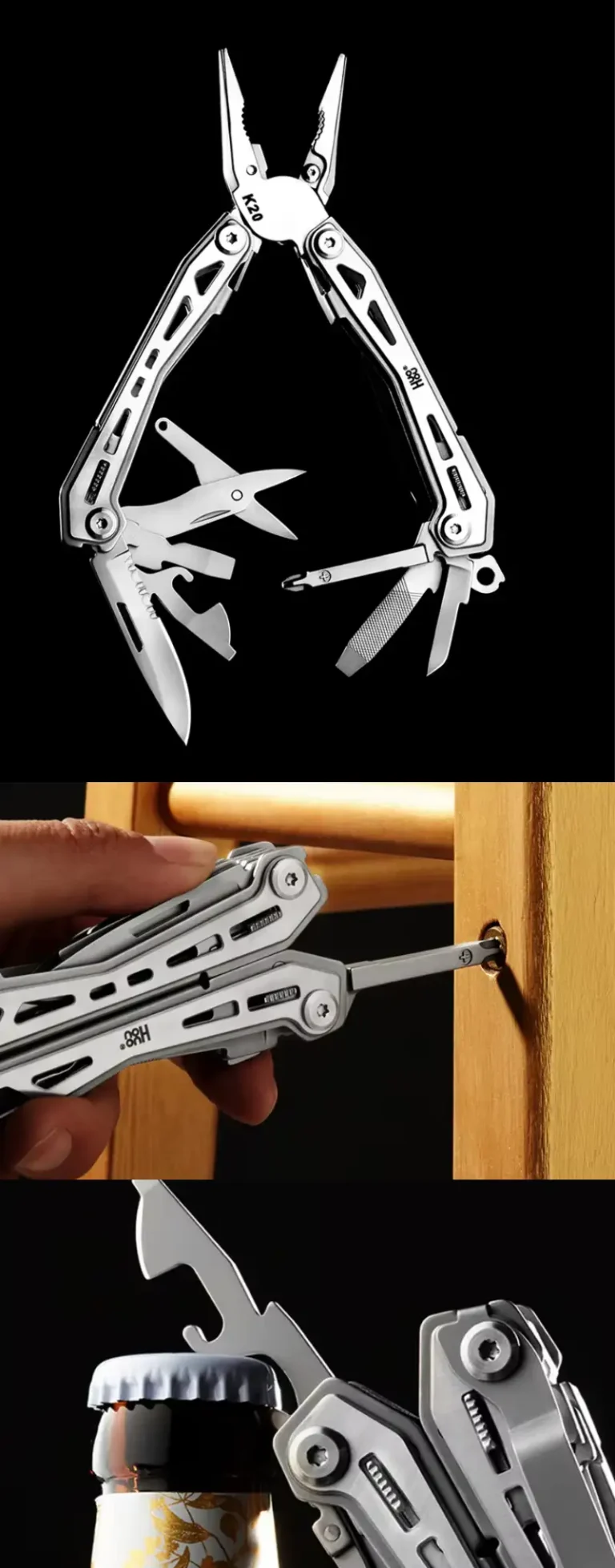 Huohou K20 20-in-1 Multi Tool Pocket Folding Knife Pliers Scissors Multi-functional Hand Tool