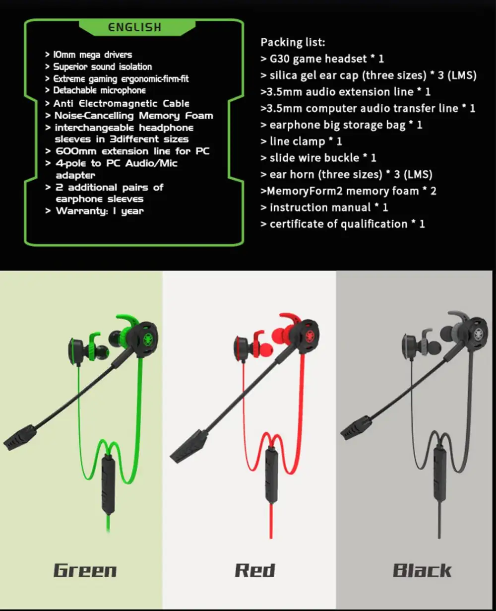 Plextone G30 Type C Gaming Headset with Microphone