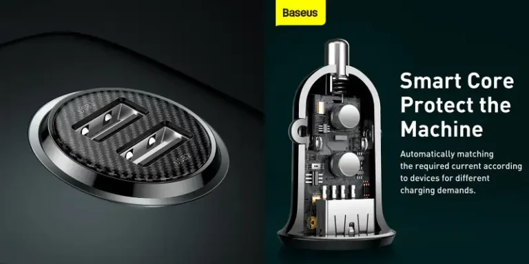 Baseus Grain Pro Car Charger Dual USB 4.8A