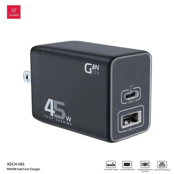 XUNDD XDCH-065 67W 45W 30W 20W GaN FAST CHARGER Power Adapter