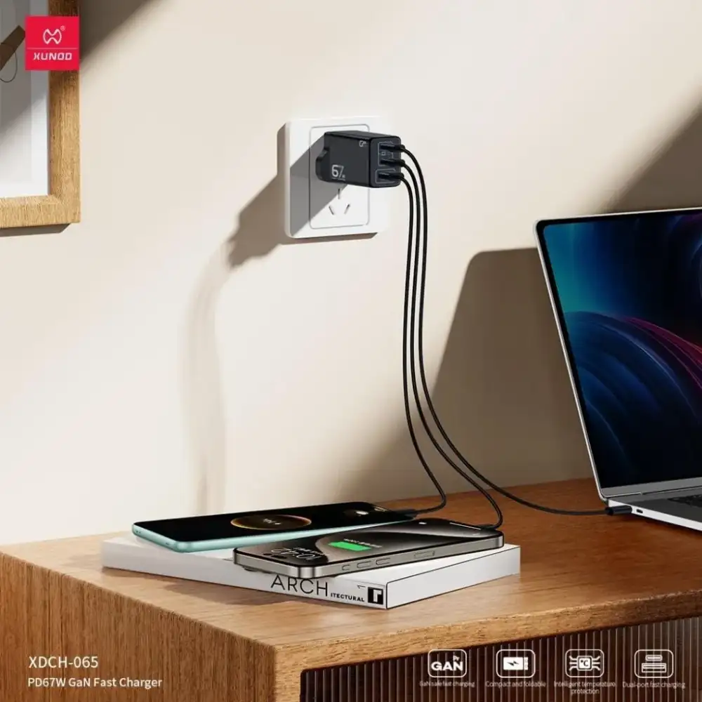 XUNDD XDCH-065 67W 45W 30W 20W GaN FAST CHARGER Power Adapter