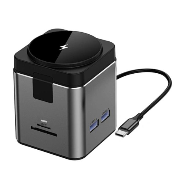WiWU Wi-W025 9 in 1 Multi Ports Docking Station With Magsafe Wireless Charger